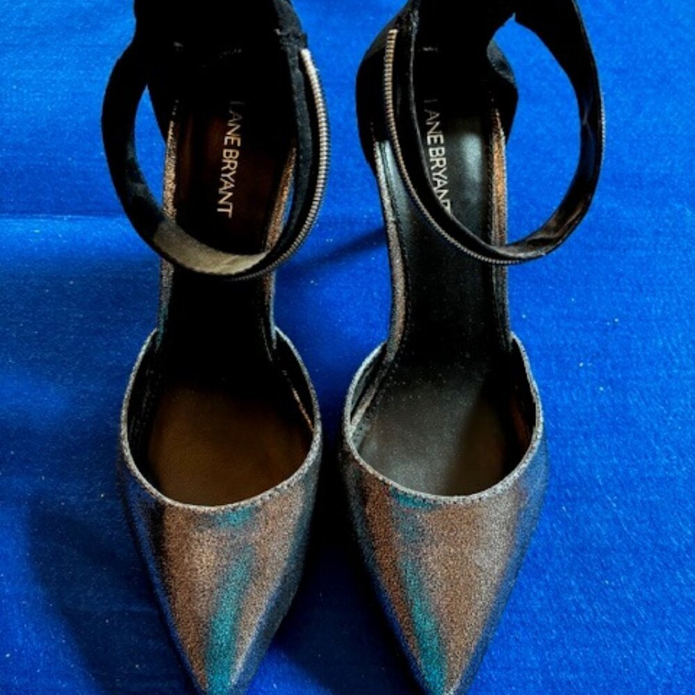 Lane Bryant Pumps Women's 11W Black Heel Strapped Slip